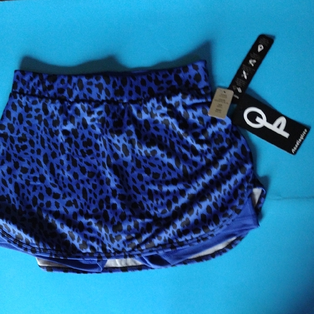 Vibrant Blue and Black Athletic Shorts with Textured Design